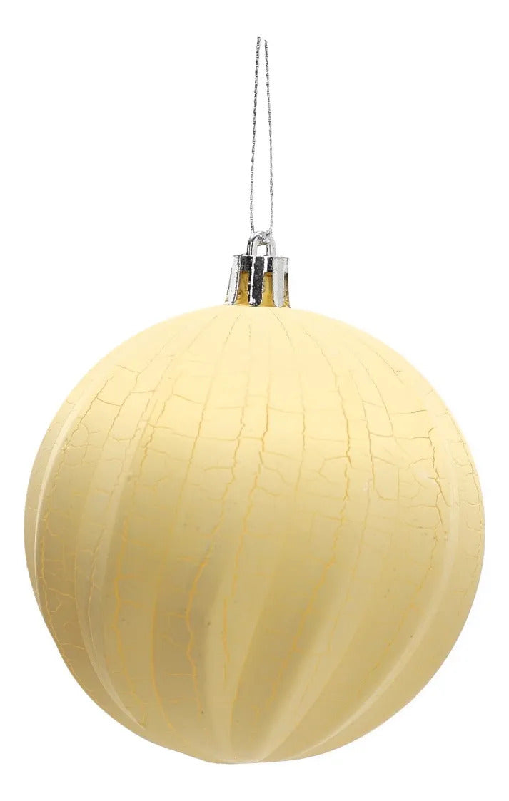 Set Esferas Navideñas Lluvia Pastel Craqueladas 8 Cm 30 Pz