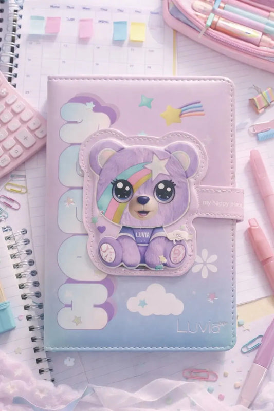 Agenda Escolar Lluvia 100 Hojas Colores Broche Magnético