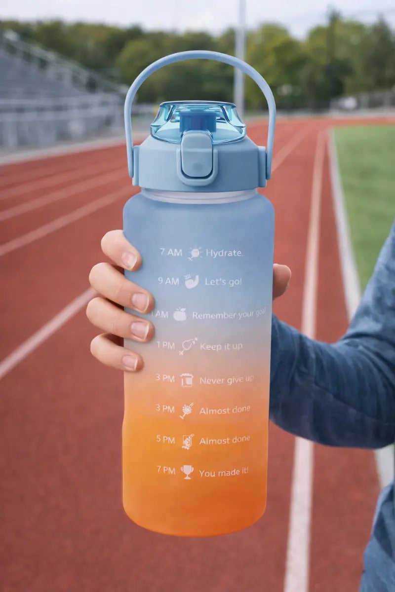 Vaso 2000ml Degradado Bpa Free Con Boquilla Y Stickers 3d