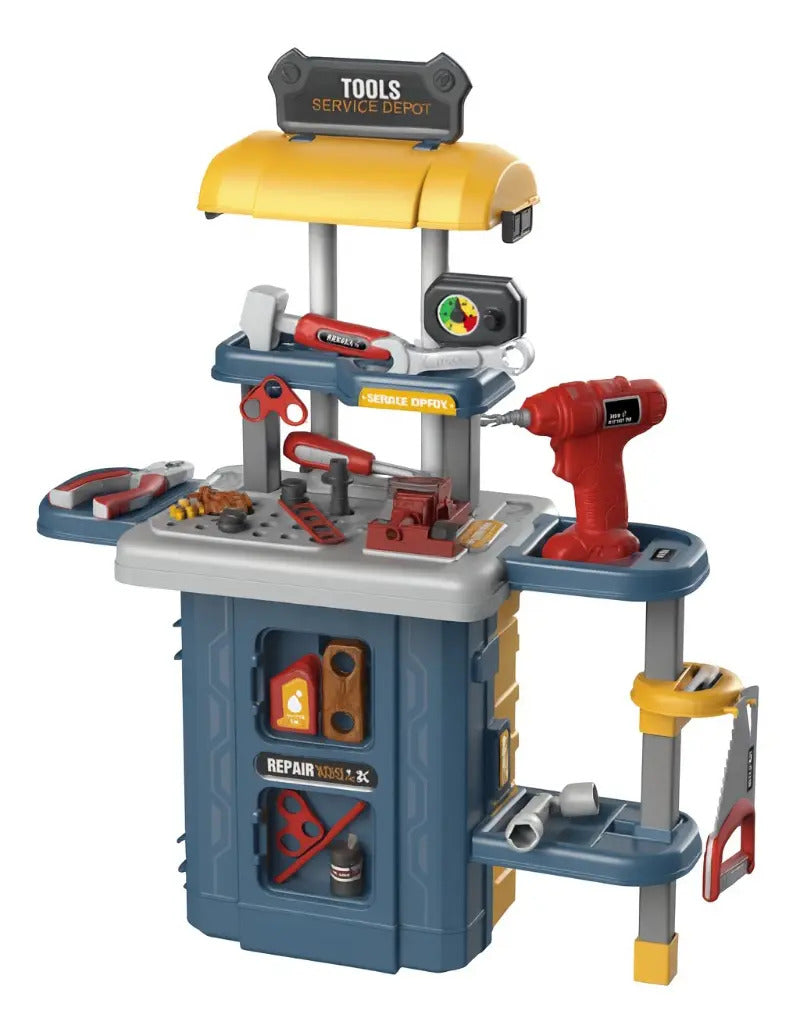 Mesa De Herramientas Infantil 3 En 1 46 Piezas Candy Toys