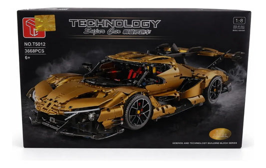 Super Car Hypercar De Bloques Rc 3668 Piezas Escala 1:8