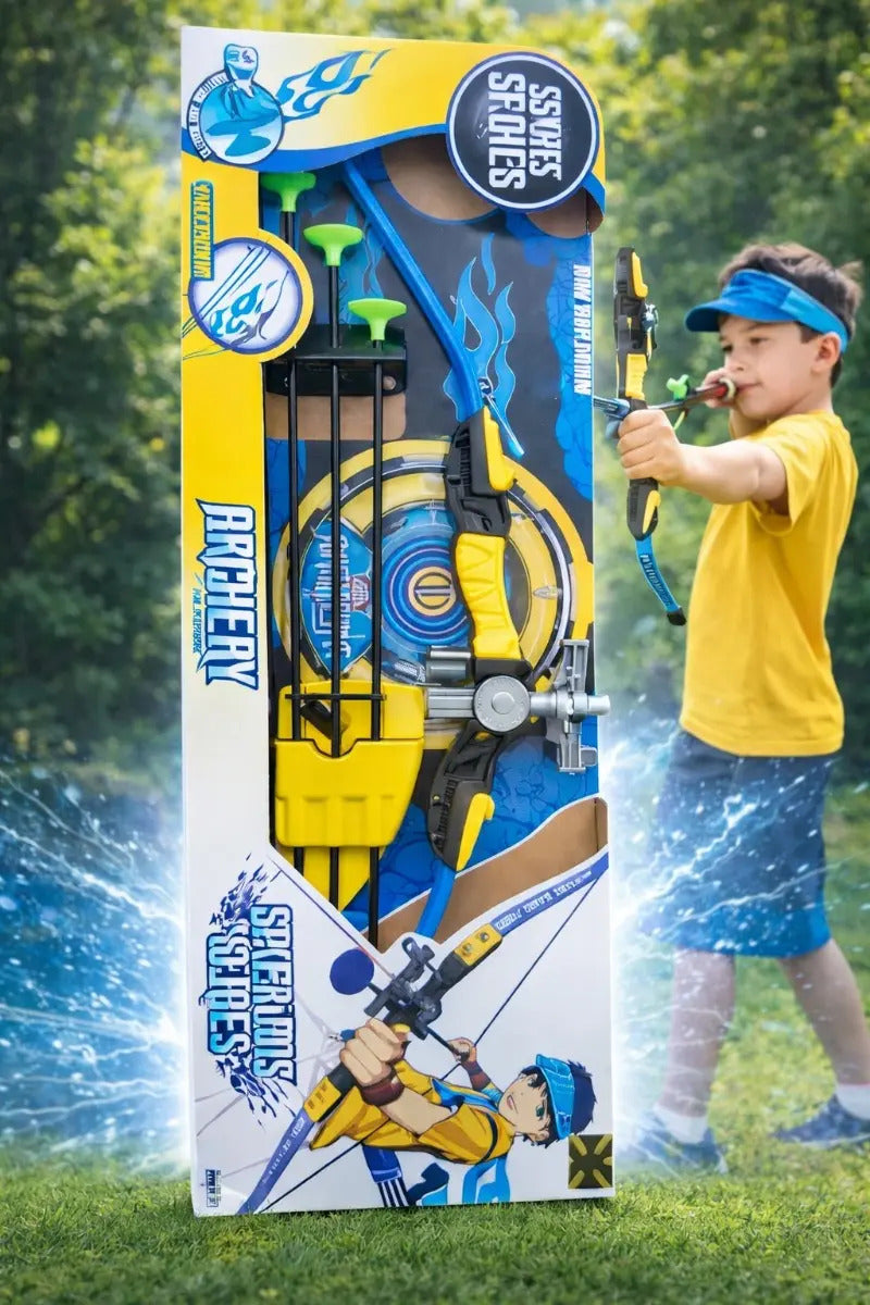 Arco Con Luz Y Laser Amarillo Candy Toys Con 3 Flechas