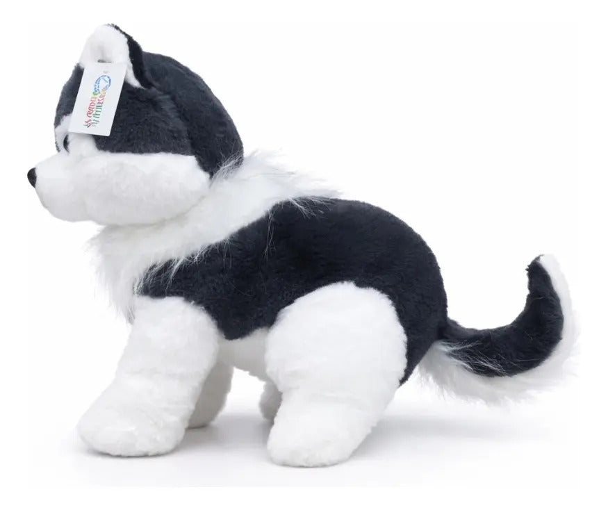 Peluche Husky Realista Esponjoso 33×35×22 Cm Candy Toys