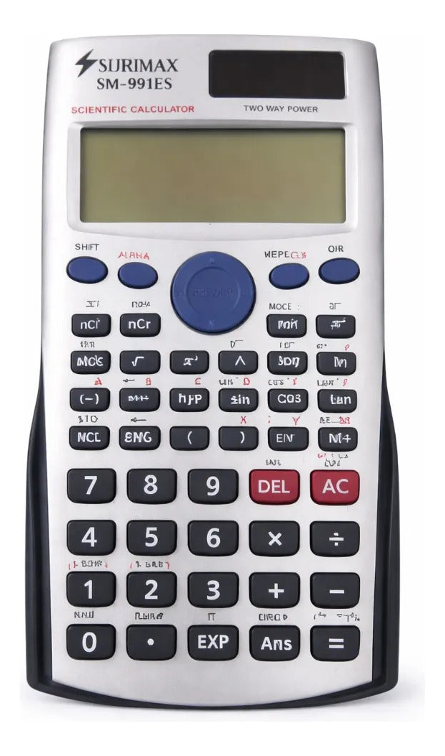 Calculadora Científica Surimax Gris 240 Funciones 2 Lineas