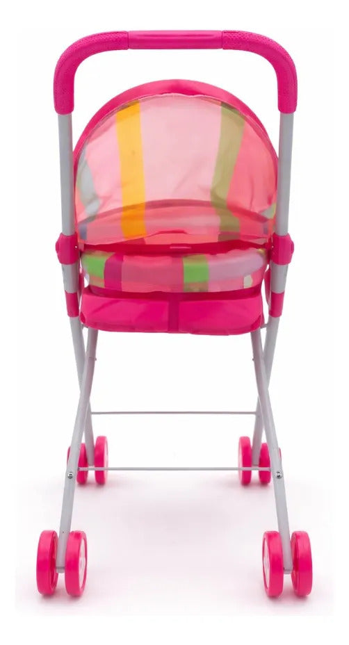 Carreola Para Muñeca Tipo Moisés Con Llanta Doble 56 Cm