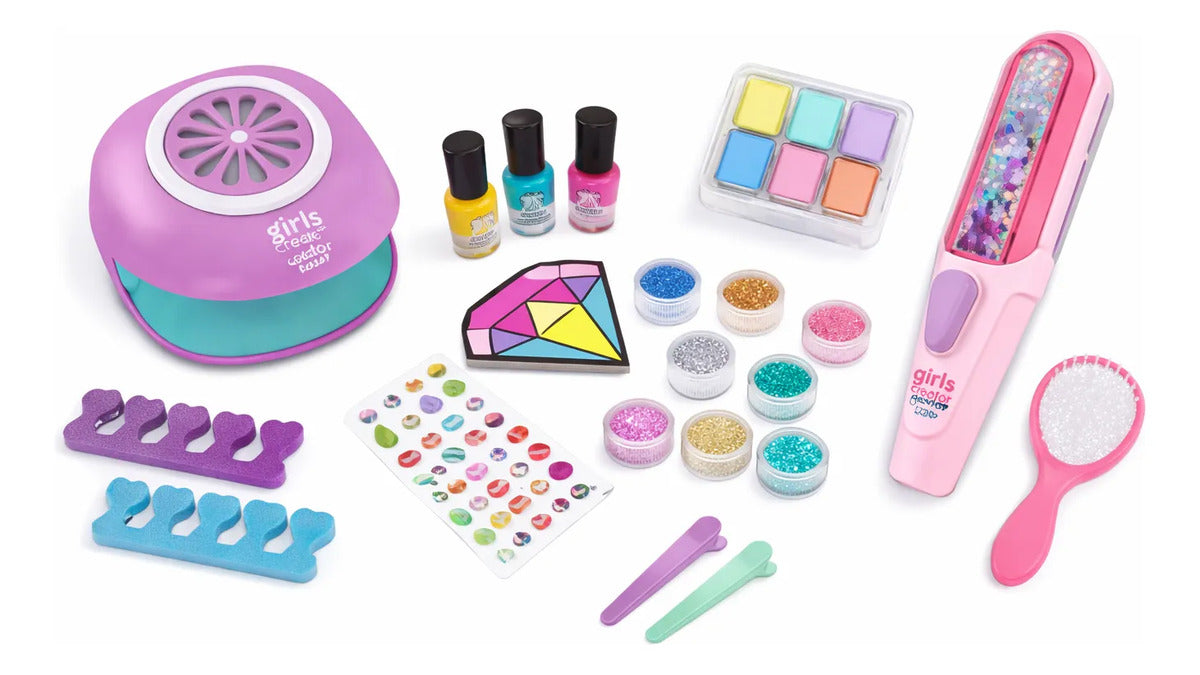 Set De Uñas Con Lampara Y Mechas Candy Toys 18 Piezas