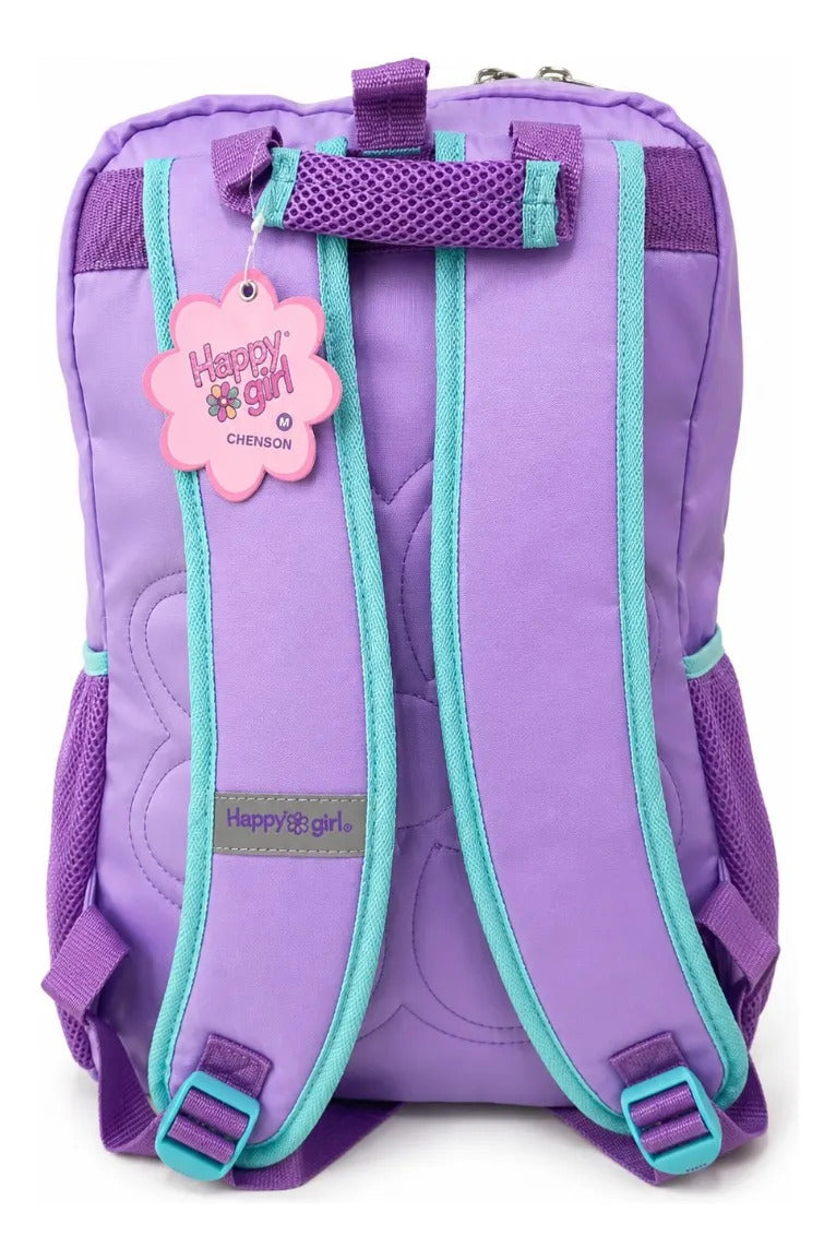 Mochila Escolar Juvenil Chenson Lila Degradada Y Azul