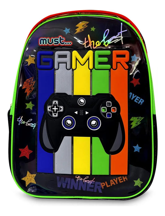 Set Escolar Lluvia Negro 3 Pzas Control Videojuegos