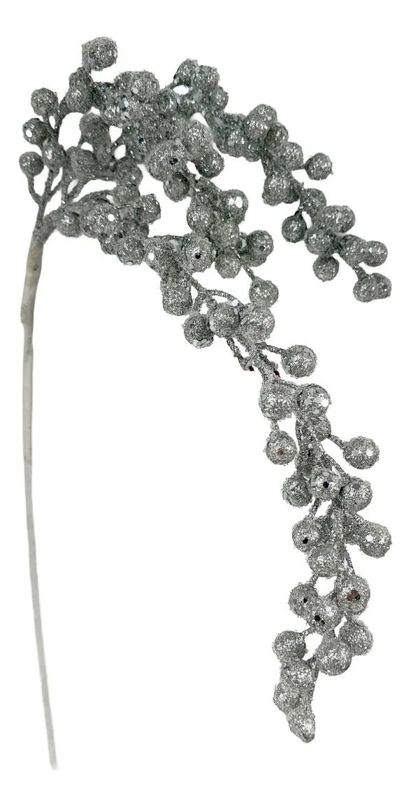 Vara Navideña Lluvia Champagne con Glitter 43cm