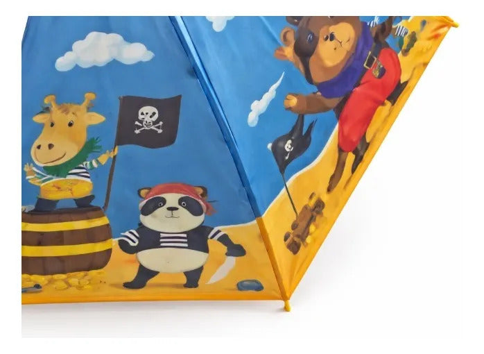 Paraguas Infantil De Piratas 3 Personajes Diferentes 67 Cm