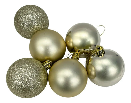 Esferas Navideñas Set De 6 Piezas  Disponibles En 7 Colores