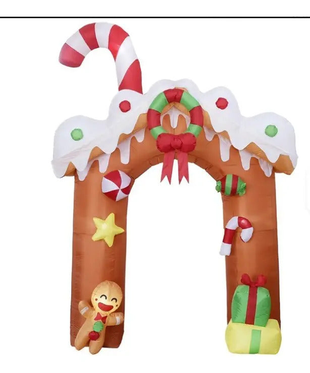 Arco Navideño Inflable Con Música Y Sensor 360x70x200 Cm