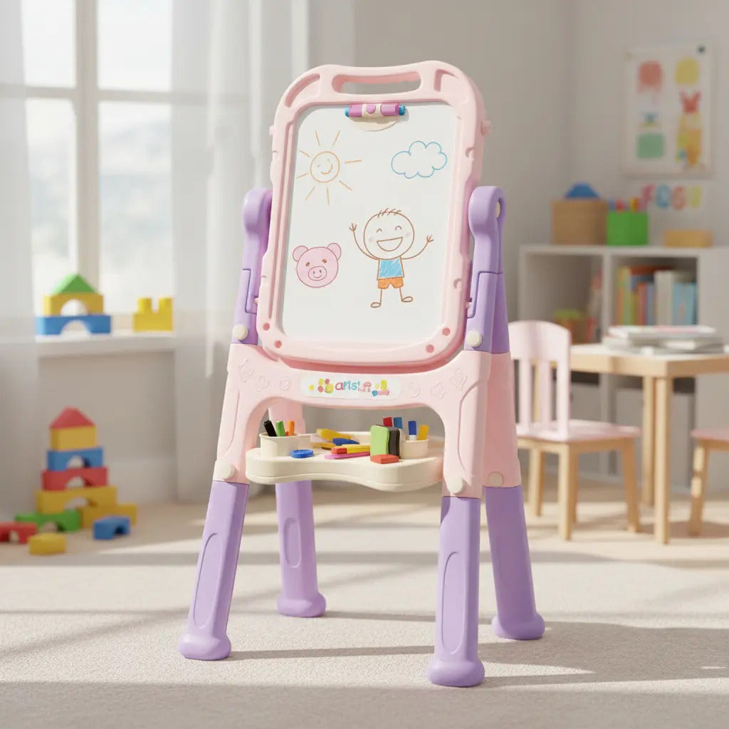 Pizarra 2 En 1 Infantil Con Accesorios 48 Piezas Candy Toys