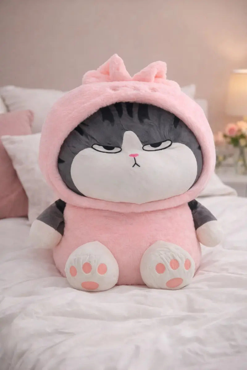 Peluche Gato Lucifer Con Disfraz Panda/conejo 45x32x48 Candy