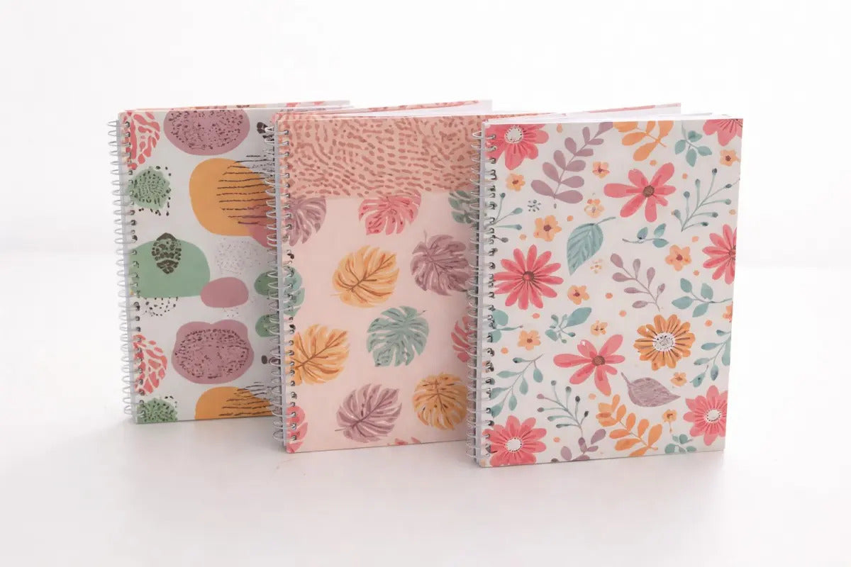 Libretas 3 Piezas Diseño Botánico Cuadro Chico Surimax