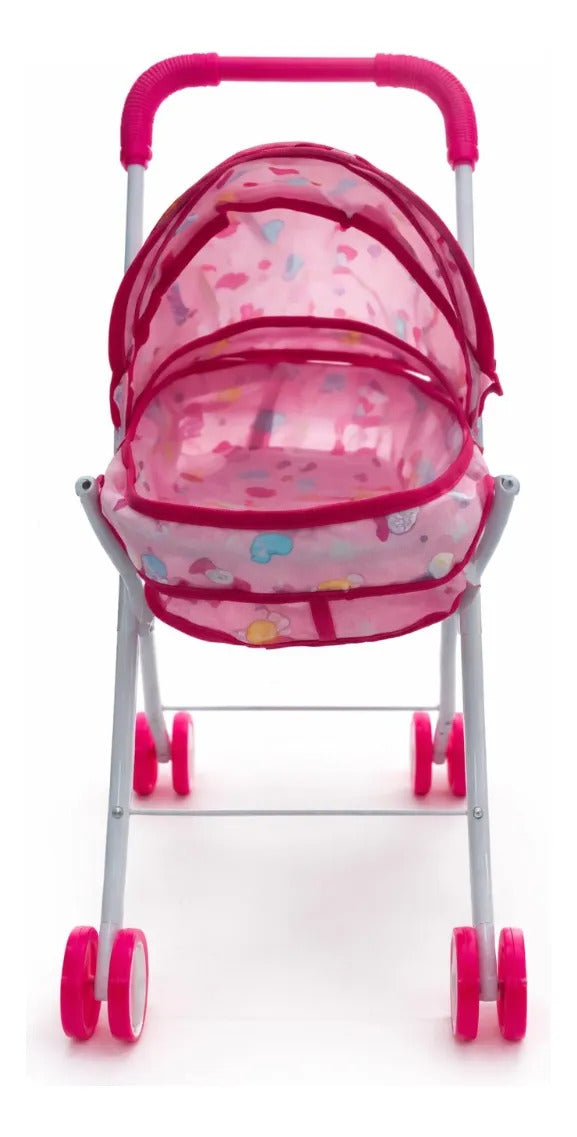 Carreola Para Muñeca Tipo Moisés Con Llanta Doble 56 Cm