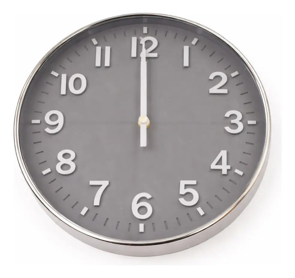 Reloj De Pared Contemporáneo 30x4x30 Cm Dos Colores