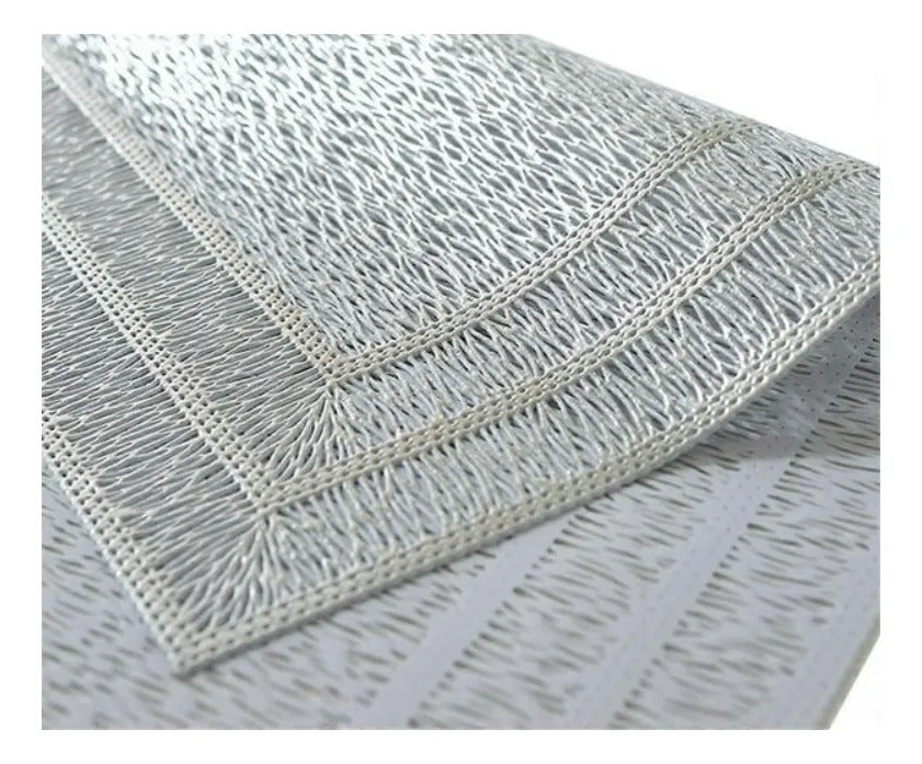 Mantel Individual Craquelado Para Mesa 6 Piezas 3 Colores