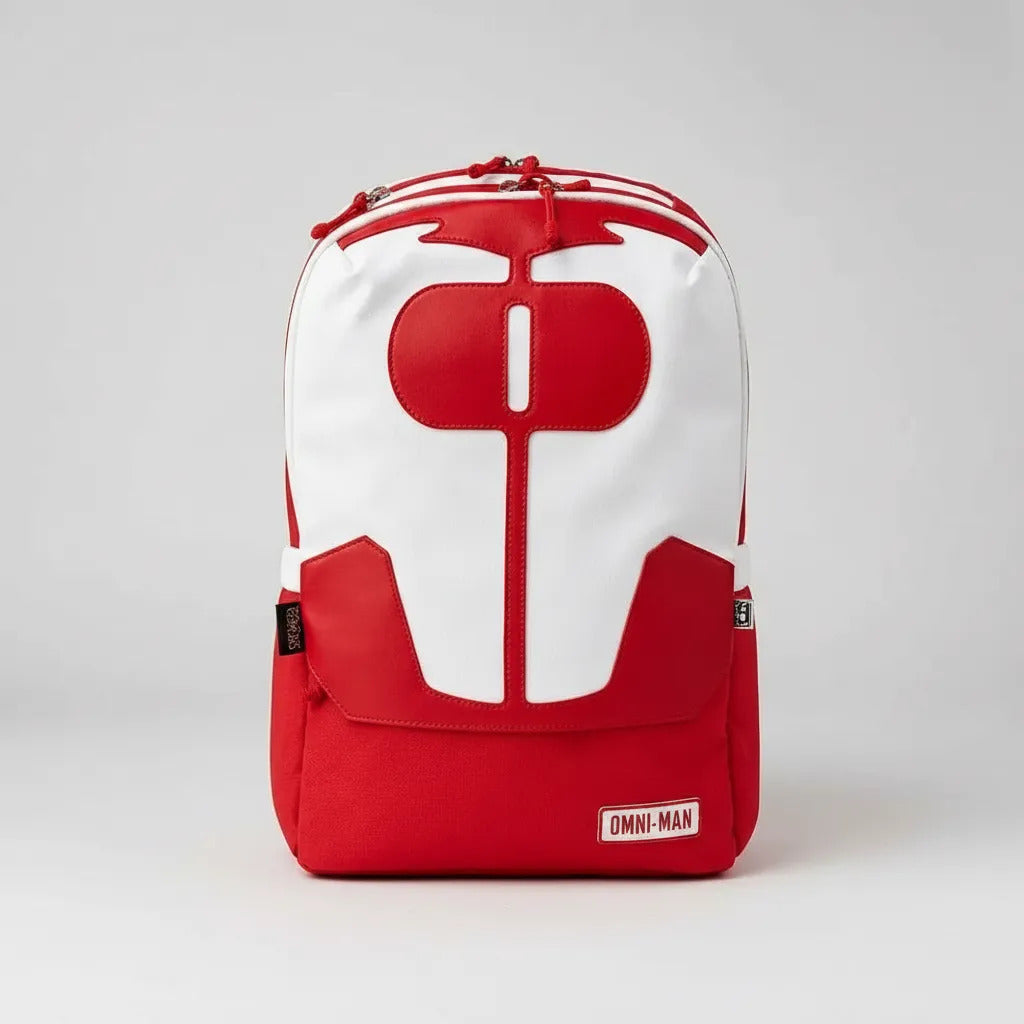 Mochila Inspirada En Omni Man Juvenil Unisex Color Rojo