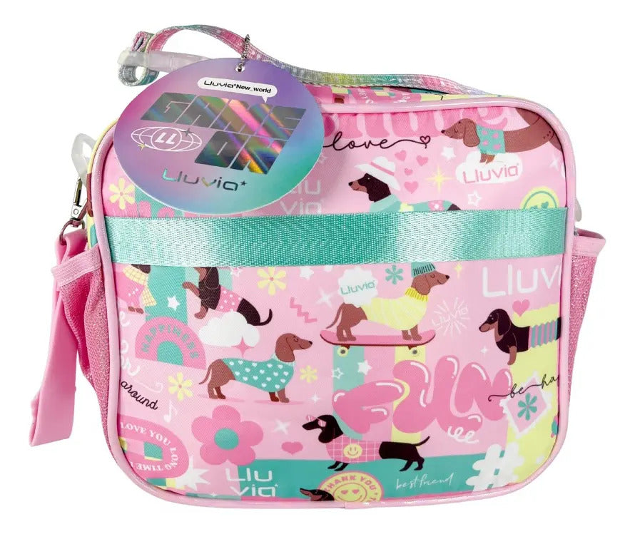Paquete Mochila 3 Piezas Marca Lluvia Rosa Tornasol Primaria