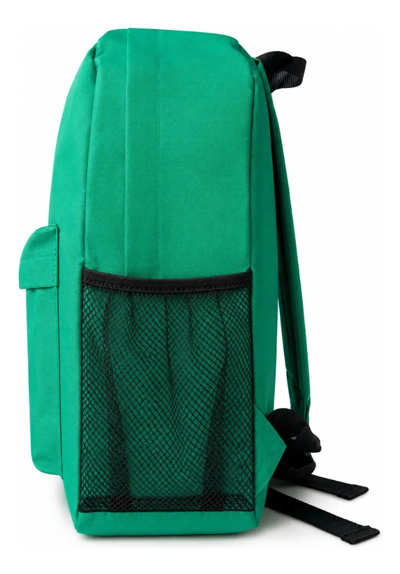 Mochila Juvenil Lluvia Verde Lisa de Nylon para Personalizar