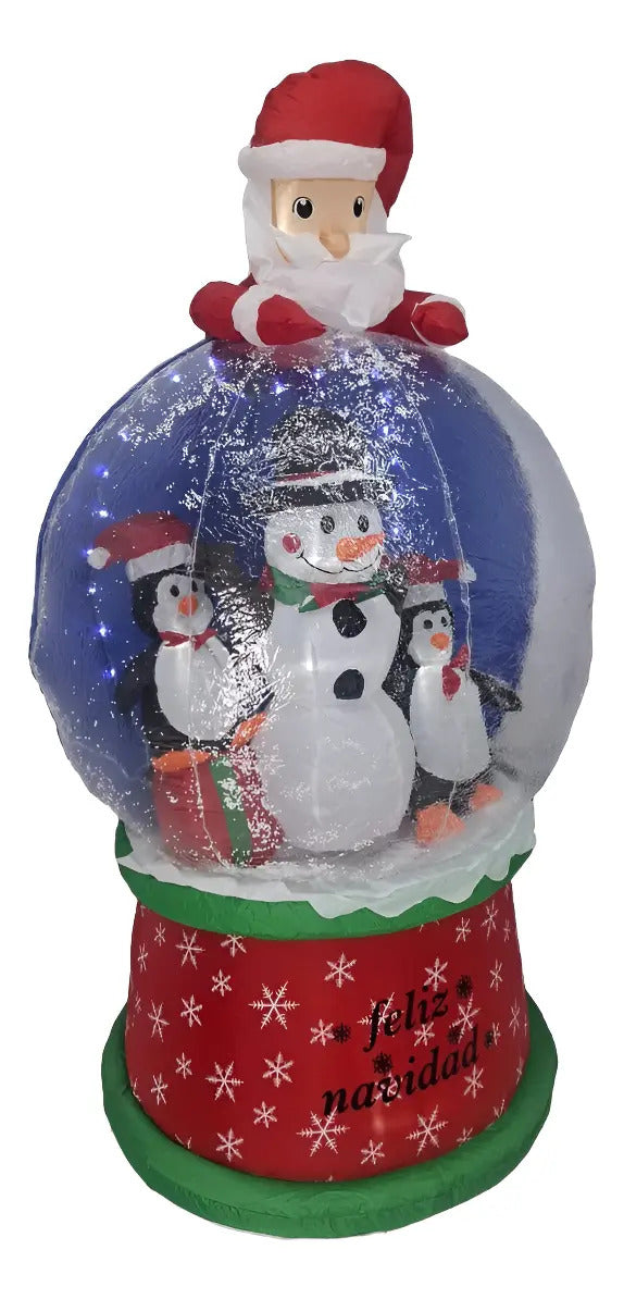 Inflable Navideño Esfera Con Muñeco De Nieve Marca Lluvia