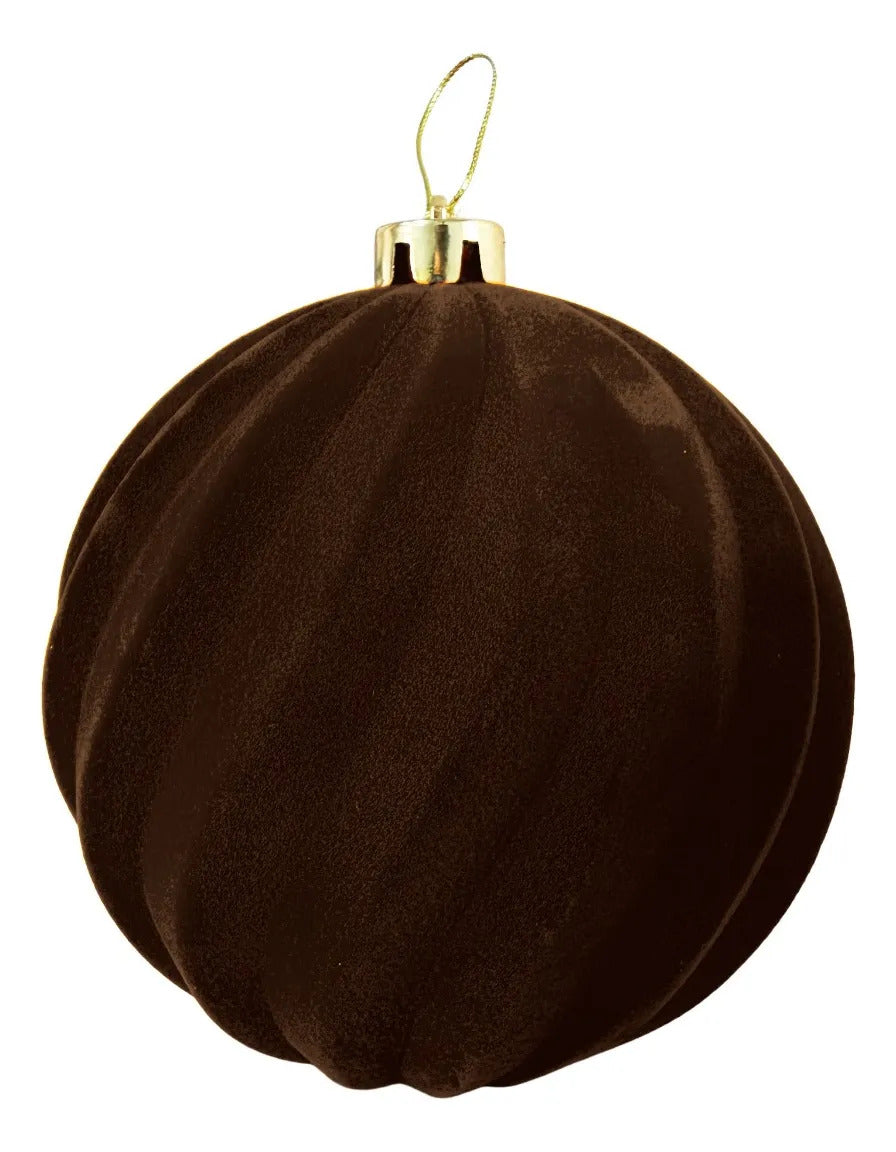 Esferas Navideñas Lluvia Light Chocolate 15 cm