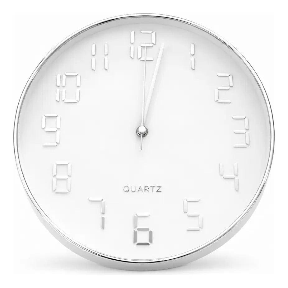 Reloj De Pared Elegante 30x4x30 3 Colores Dorado Rosa Plata