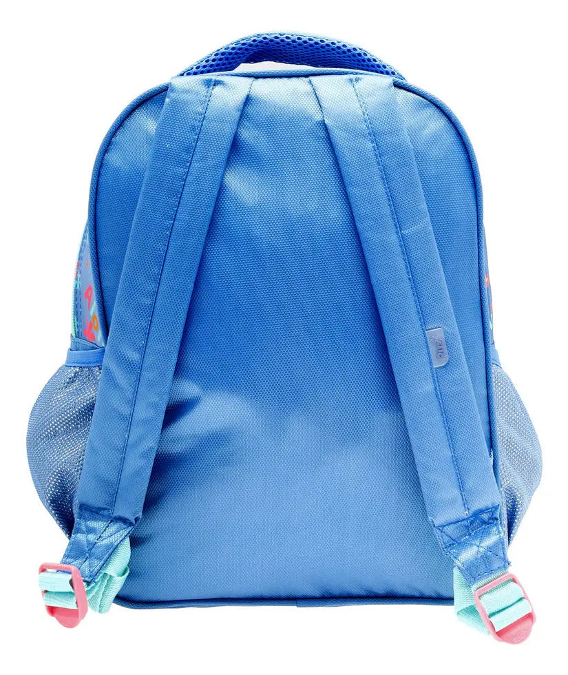 Mochila Kinder Ruz Disney Stitch Rosa Azul Aqua Estampado