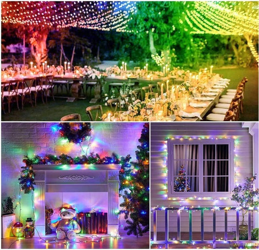 Serie De Luces 400 Led  Multicolor Con 7 A 8 Funciones 20 M