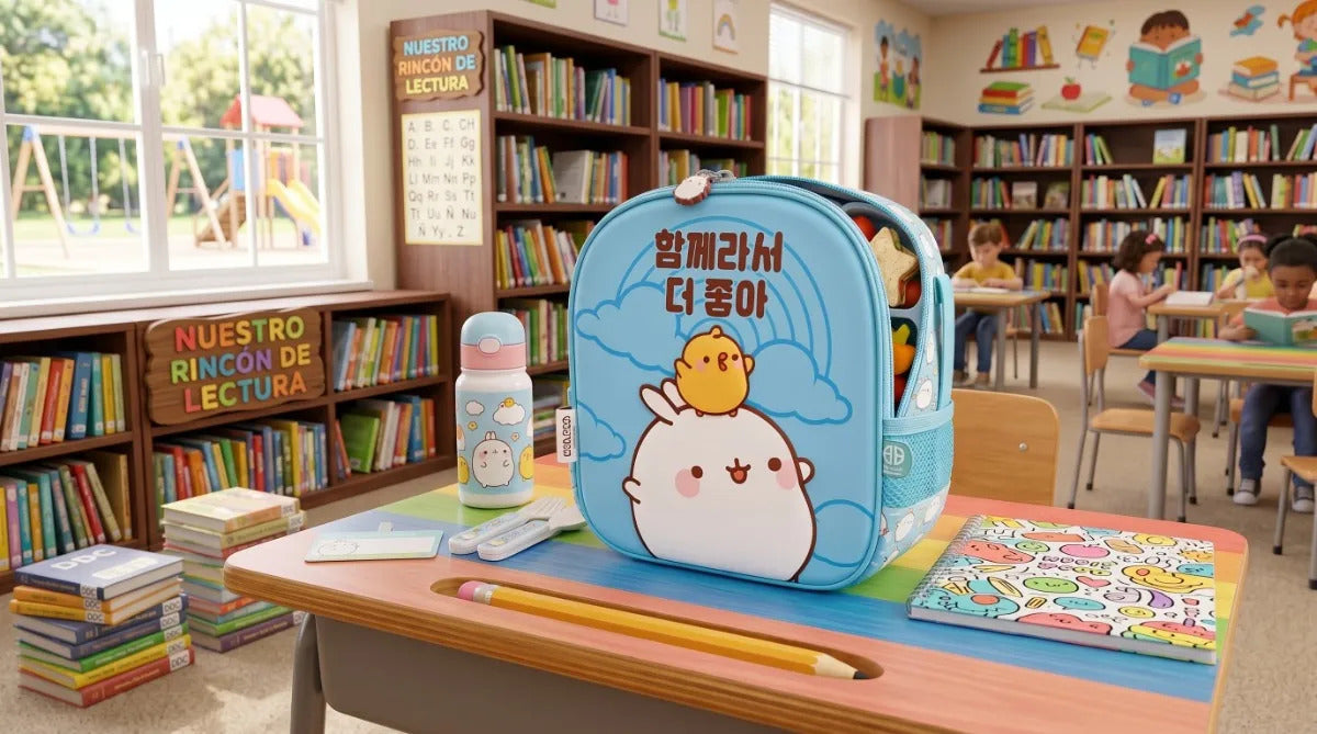 Lonchera American Bags Molang Y Piu Piu Color Turquesa