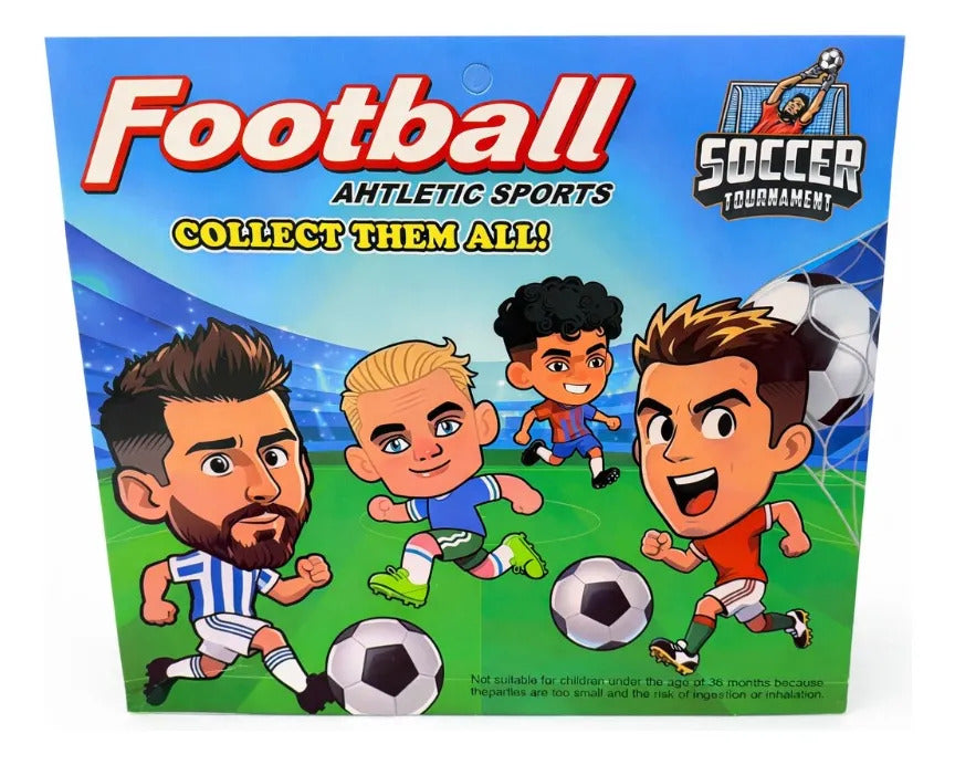 Set 8 Muñecos Futboleros Coleccionables Estilo Caricatura