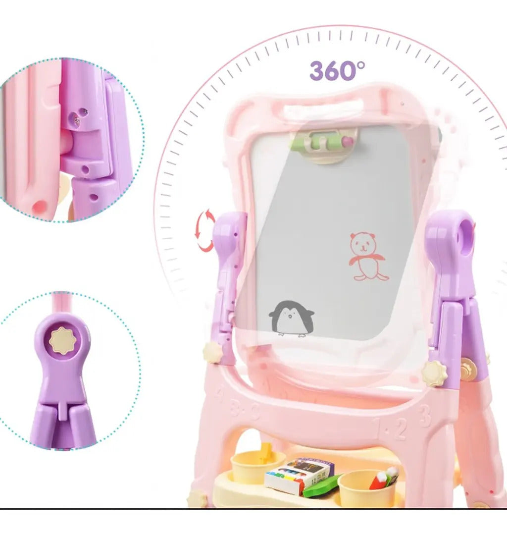 Pizarra 2 En 1 Infantil Con Accesorios 48 Piezas Candy Toys