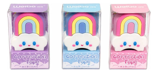 Correctores Weibo 3 Piezas Diseño Nube Arcoíris Kawaii