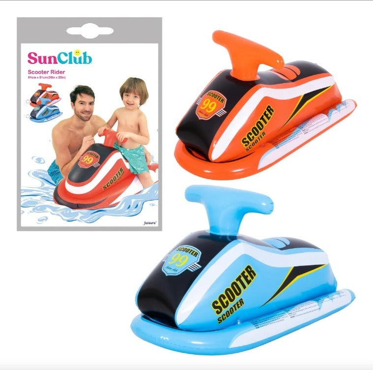 Moto De Agua Inflable Para Niños Ideal Pileta Playa Verano Color Azul