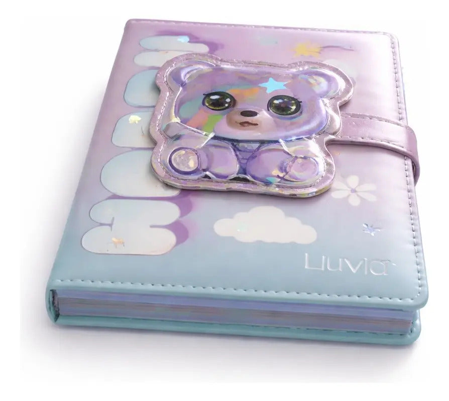 Agenda Escolar Lluvia 100 Hojas Colores Broche Magnético
