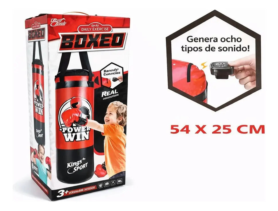Set De Boxeo Infantil Candy Toys Con Saco Y Guantes Sonido
