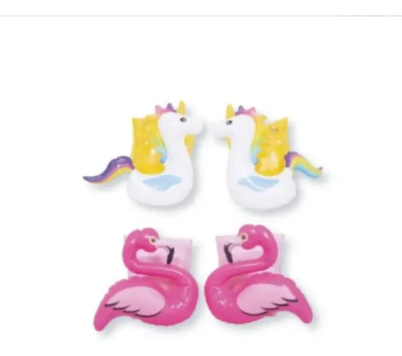 Flotadores Para Brazos Niña 23x15cm Flamingo Y Unicornio Rosa