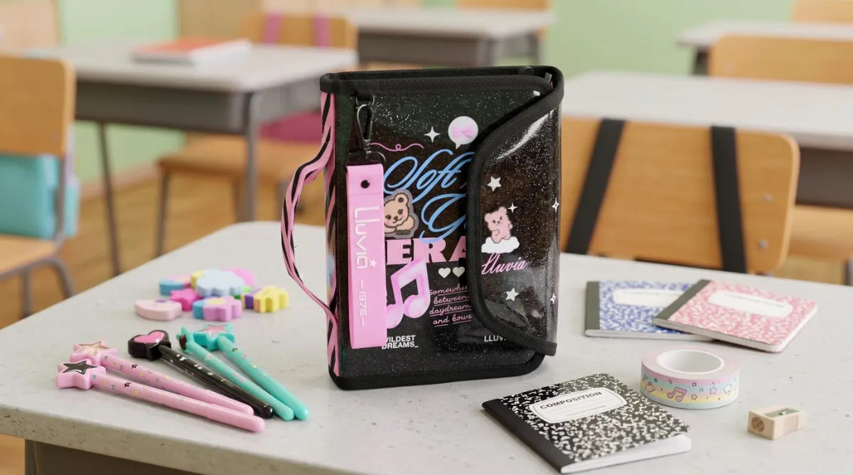 Organizador Juvenil Lluvia Tipo Folder Con 4 Compartimientos