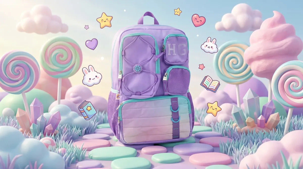 Mochila Escolar Juvenil Chenson Lila Degradada Y Azul