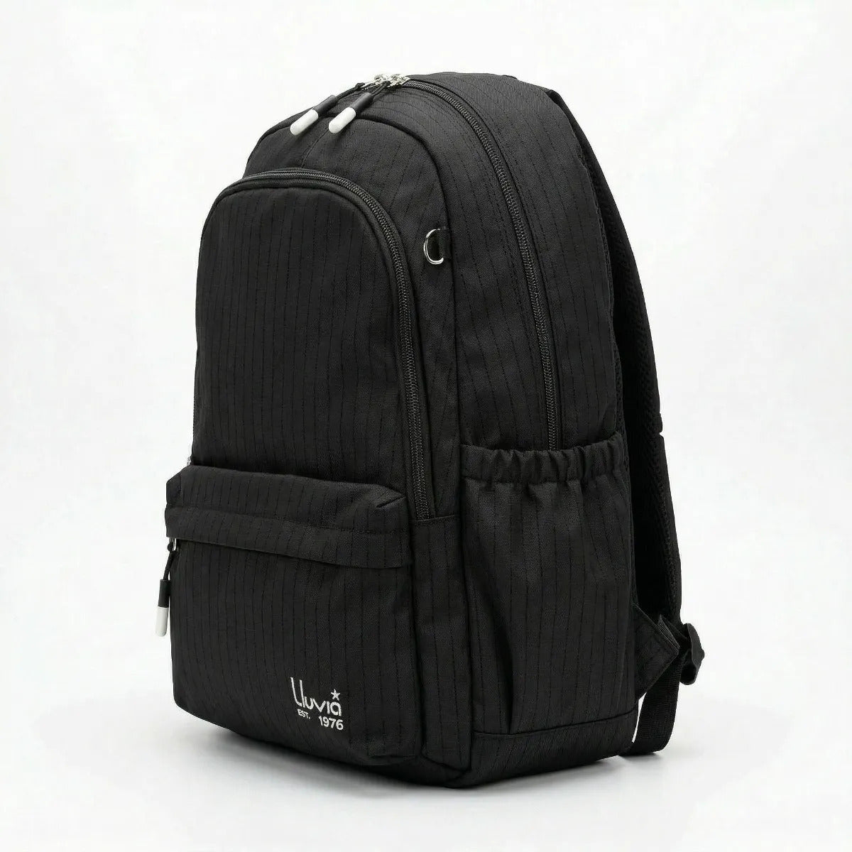 Set 3 Piezas Lluvia Negro Plata Mochila Lonchera Lapicera