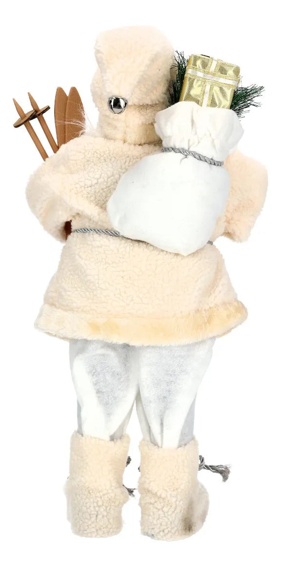 Santa Claus Lluvia Invernal Crema Estilo Nórdico 60 cm