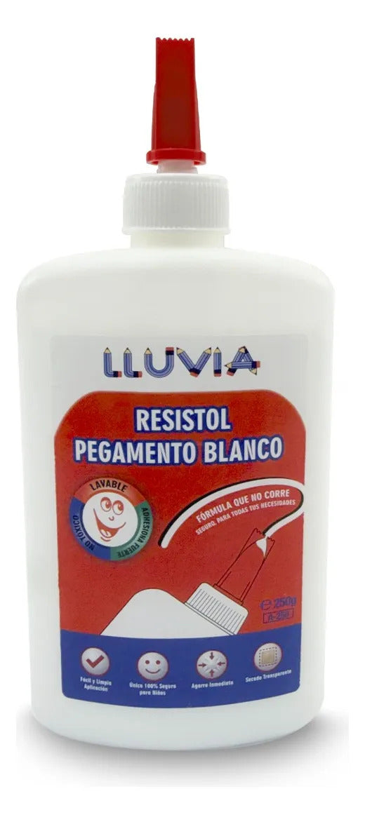 Pegamento Blanco Lluvia 250 G Adhesivo Escolar Multiusos