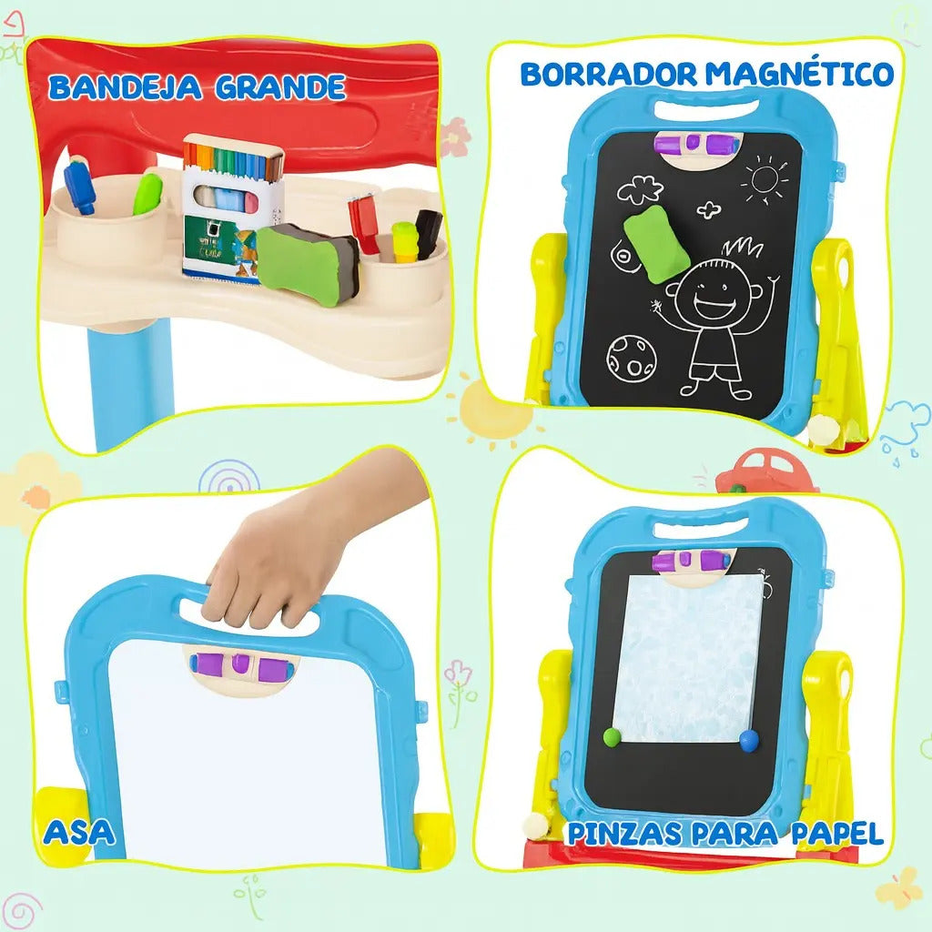 Pizarra 2 En 1 Infantil Con Accesorios 48 Piezas Candy Toys