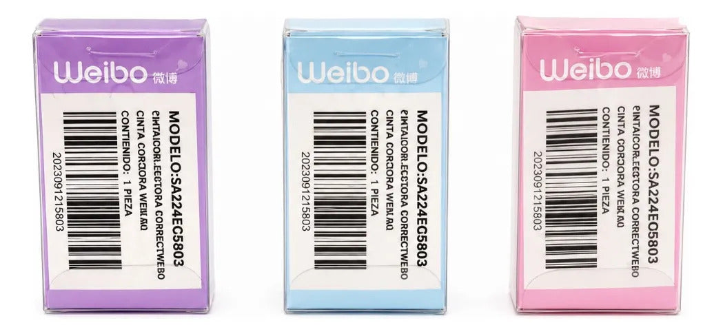 Correctores Weibo 3 Piezas Diseño Nube Arcoíris Kawaii