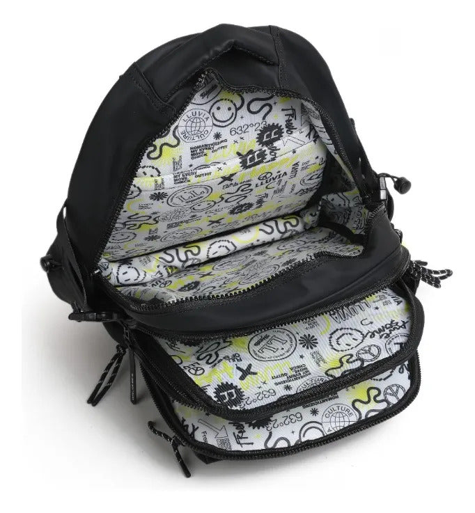 Set De Mochila Lluvia Negra Estilo Urbano Tres Piezas
