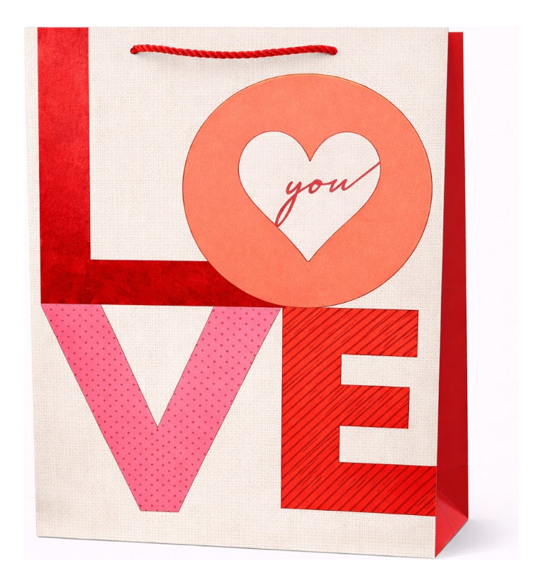 Bolsas De Regalo Una Docena Corazones Acabado Satinado