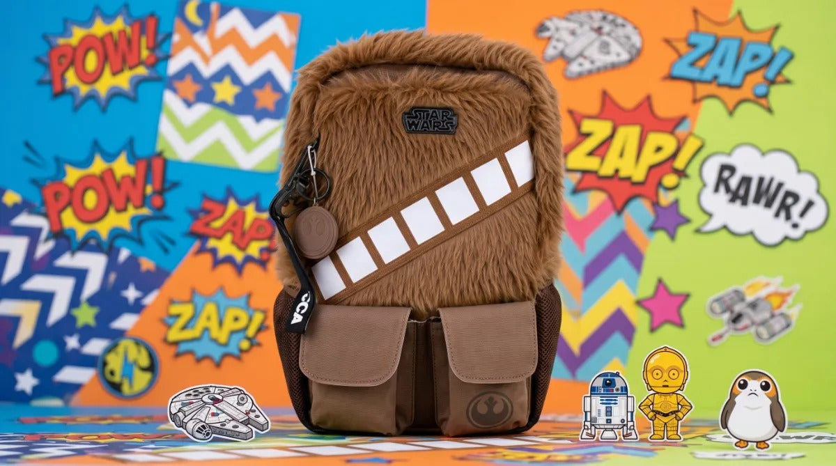 Mochila Escolar Yadatex Café Chewbacca Star Wars Con Llavero