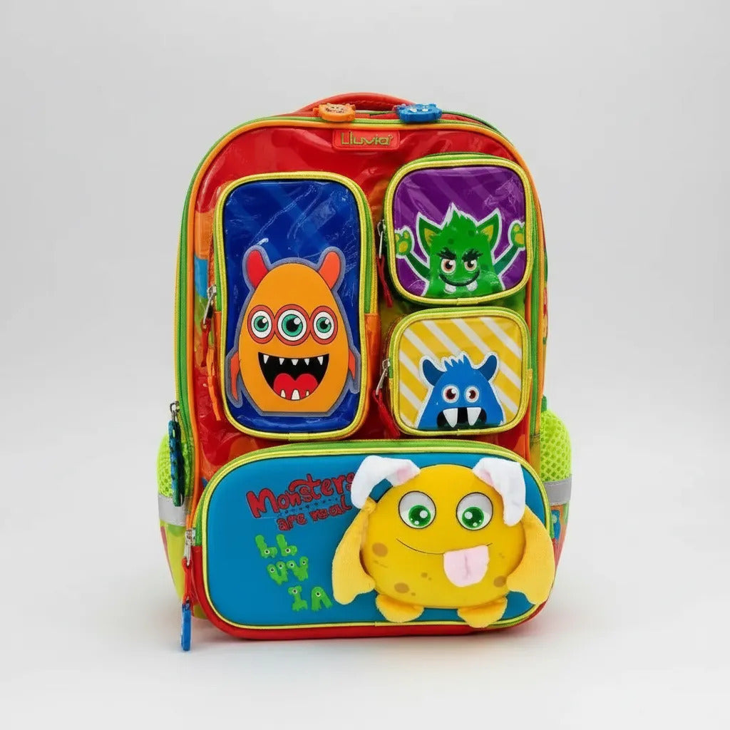 Mochila Lluvia Monsters Are Real Con Monstruitos Divertidos