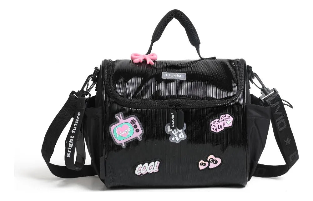Set De Mochila Lluvia Cool Girl Con Parches Tres Piezas